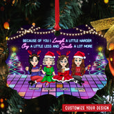 Personalized Ornament for Besties Because Of You I Laugh Harder